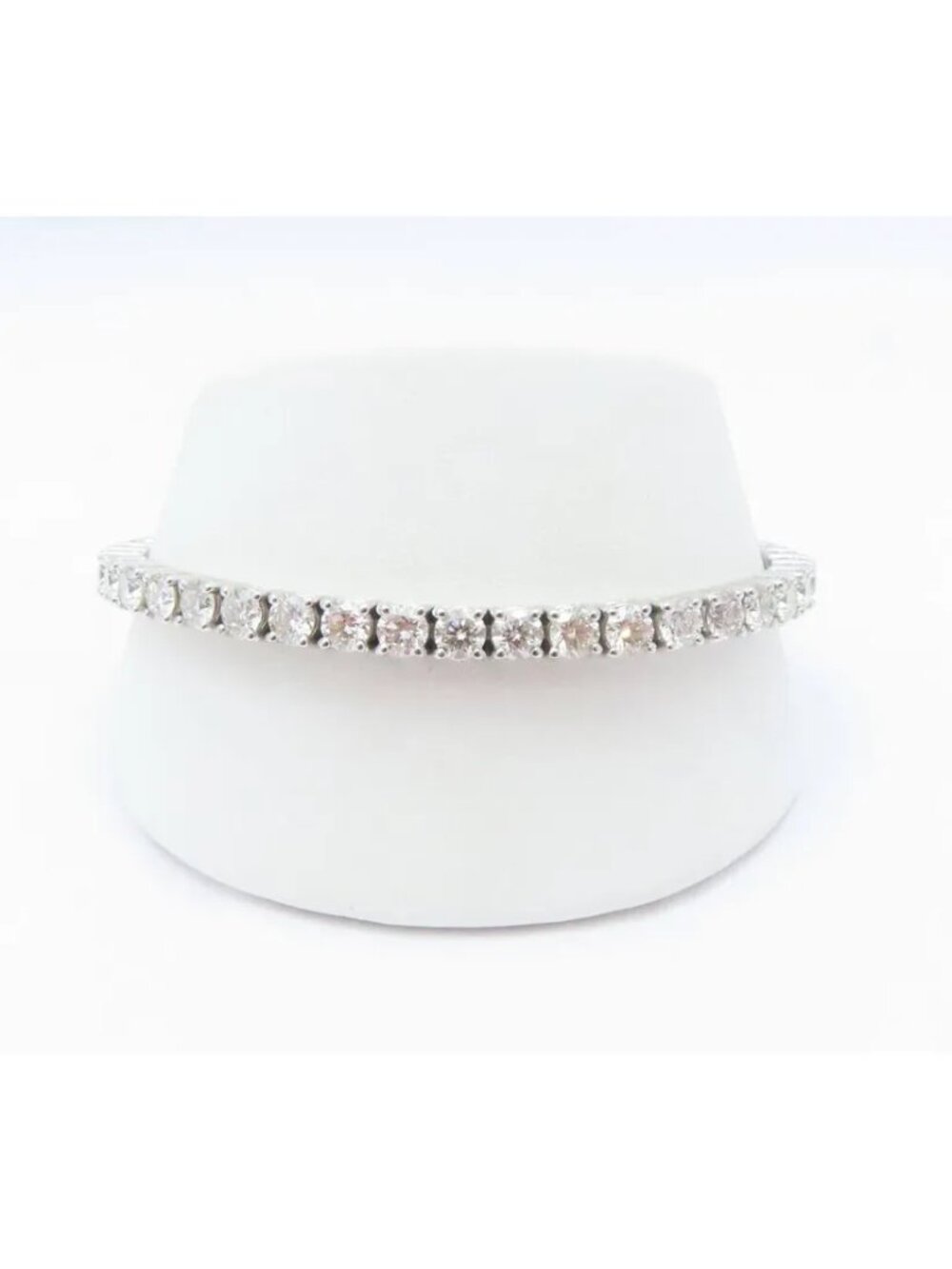 Sterling Silver CZ Tennis Bracelet 925 With Secure Clasp & Elegant Design